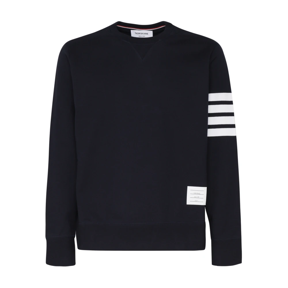 Sweat en Coton Noir Col Rond