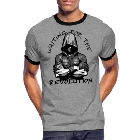 T-shirt contrasté Homme Waiting for the revolution
