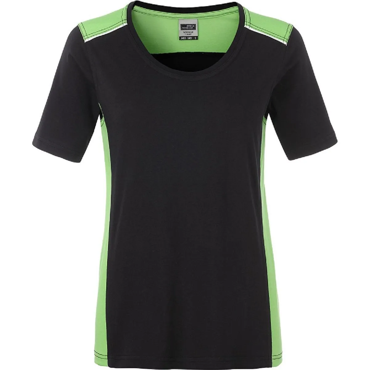 T-shirt de travail manches courtes - Femme  - JN859 - noir 