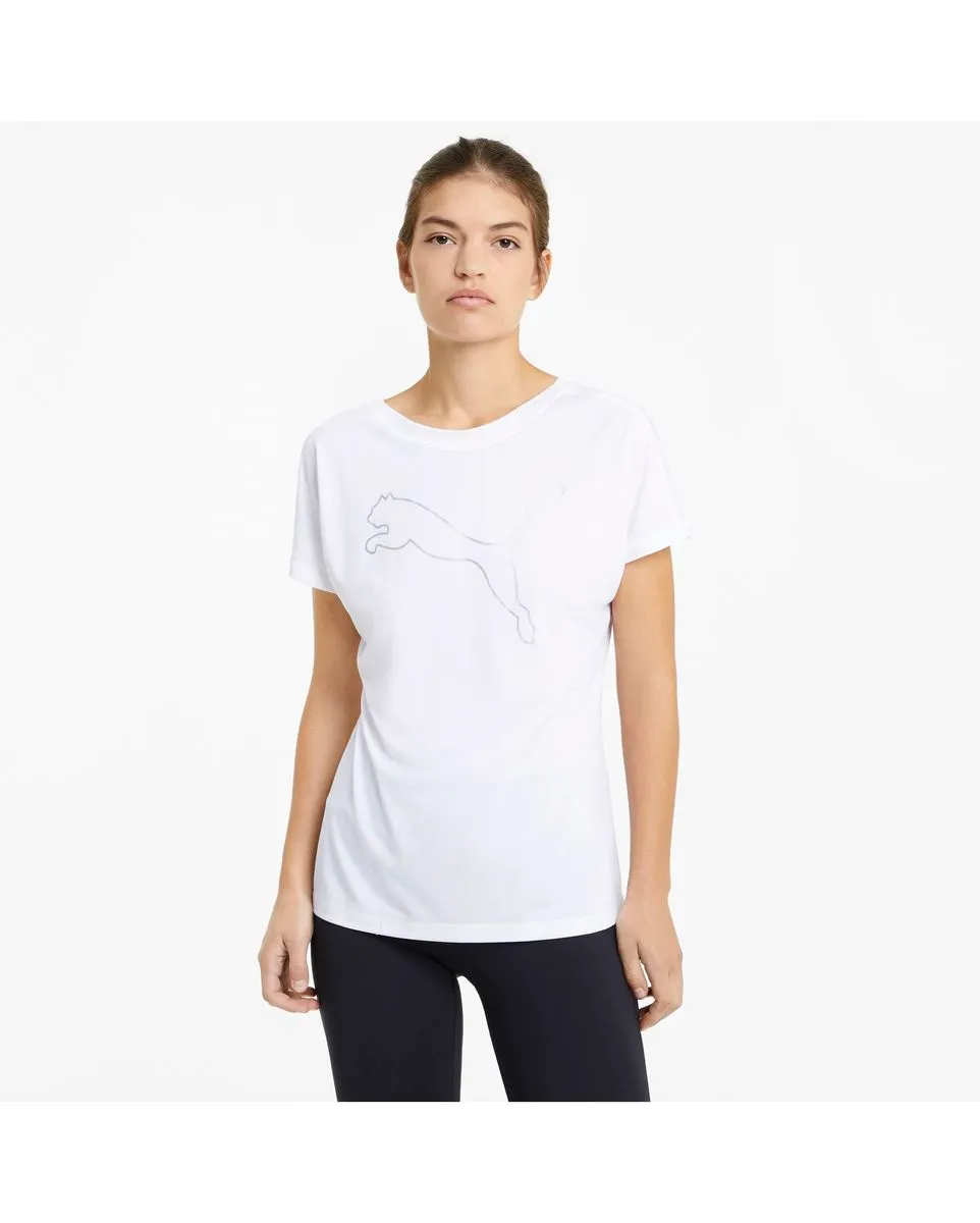 T-shirt Manches Courtes Femme W RECYCL JERSY CAT TEE Blanc