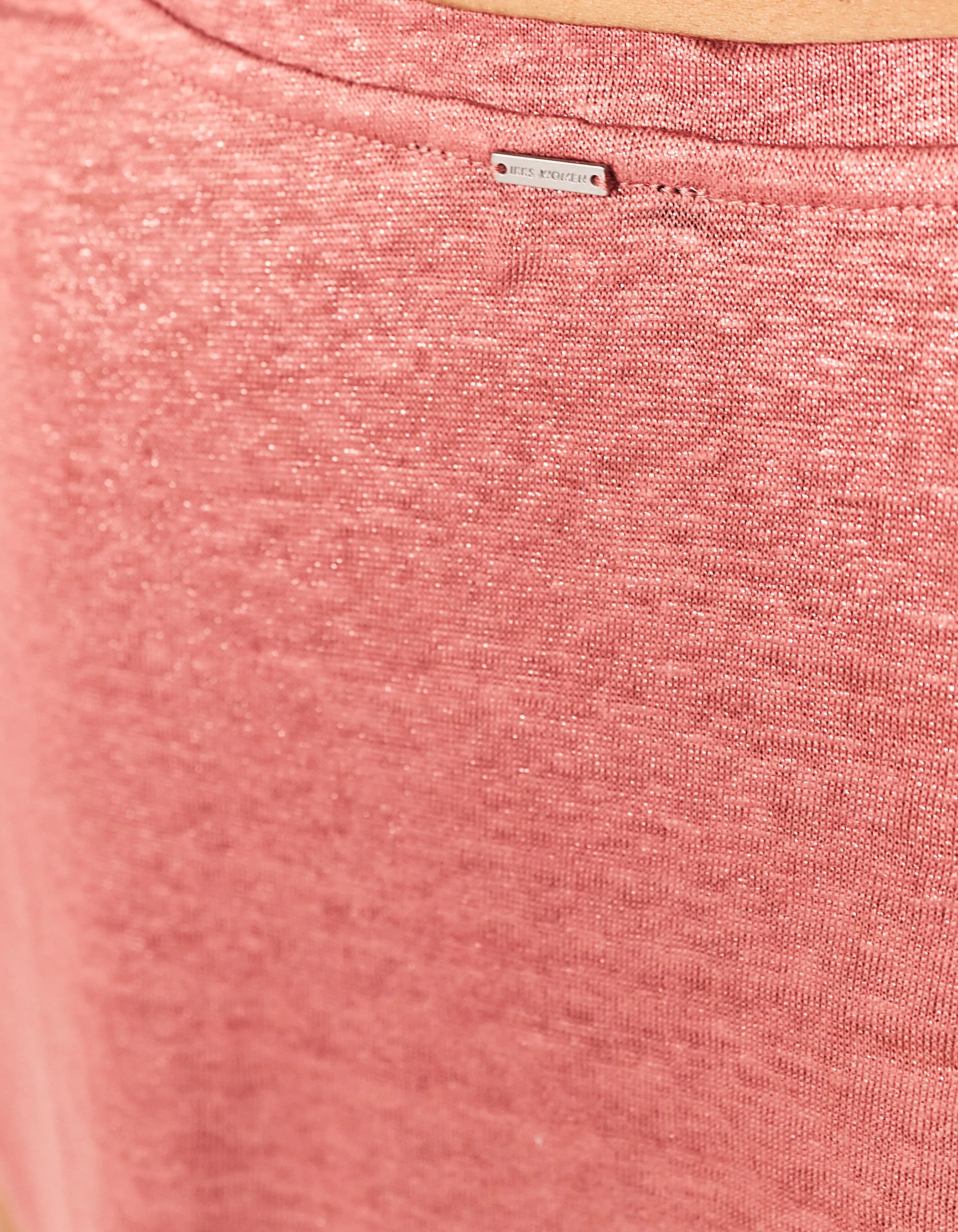 Tee-shirt en lin foil manches courtes femme