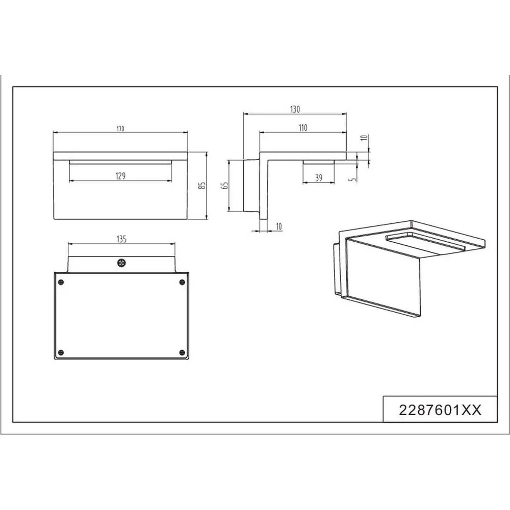 TRIO 228760142 Applique extérieur anthracite et blanche TRAVE