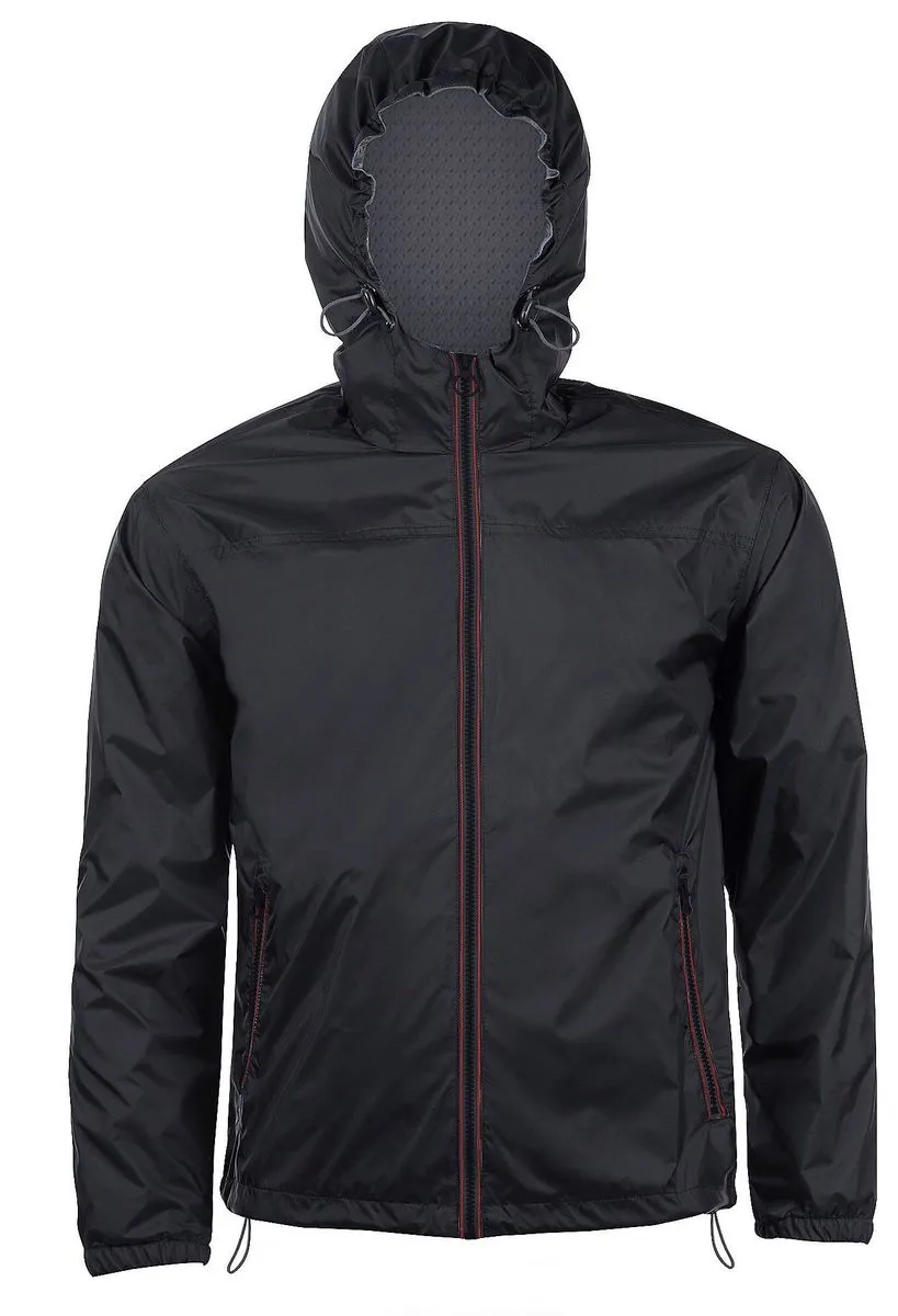 Veste coupe-vent imperméable doublé 01171 - noir - unisexe 
