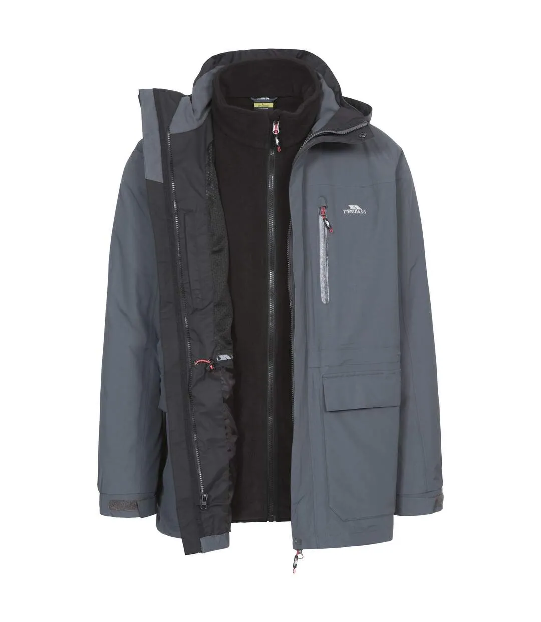 Veste imperméable 3 en 1 edgewater ii homme carbone Trespass