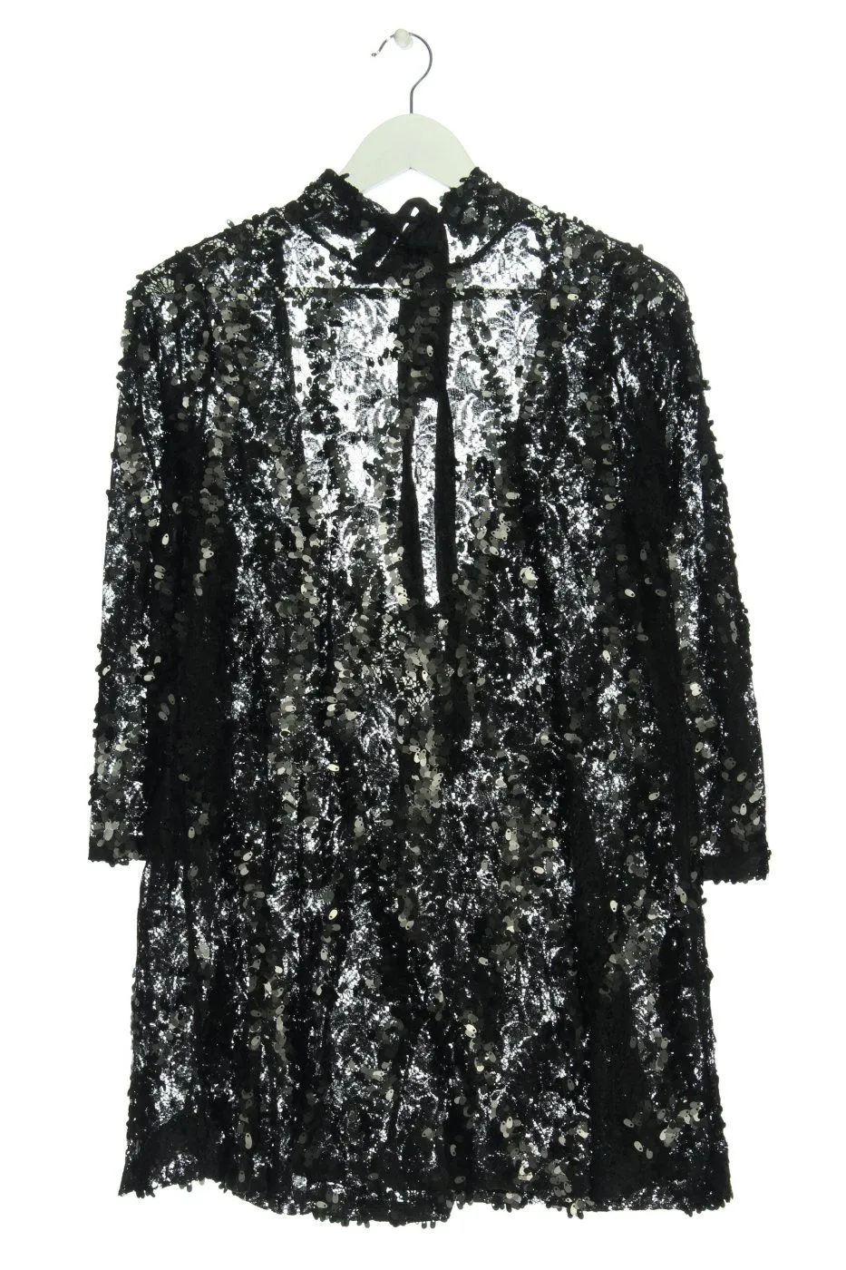 Zara Robe en dentelle noir pailleté